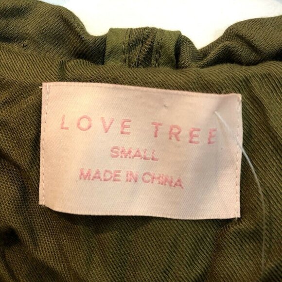 Love Tree S Long Hooded Lightweight Green Military - Picture 3 of 8